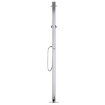 vidaXL Duș de grădină cu bază maro, 220 cm, aluminiu vidaXL Duș de grădină cu bază maro, 220 cm, aluminiu