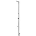vidaXL Duș de grădină cu bază gri, 225 cm, oțel inoxidabil
