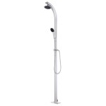 vidaXL Duș de grădină cu bază gri, 220 cm, aluminiu vidaXL Duș de grădină cu bază gri, 220 cm, aluminiu