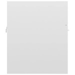 vidaXL Dulap cu chiuvetă încorporată, alb extralucios, lemn prelucrat