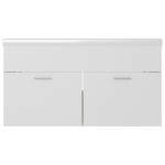 vidaXL Dulap cu chiuvetă încorporată alb/stejar sonoma, lemn prelucrat