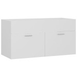 vidaXL Set mobilier de baie, alb, lemn prelucrat