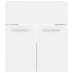 vidaXL Set mobilier de baie, alb, lemn prelucrat