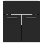 vidaXL Set mobilier de baie, negru, lemn prelucrat vidaXL Set mobilier de baie, negru, lemn prelucrat