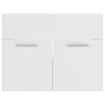 vidaXL Set mobilier de baie, alb, lemn prelucrat