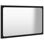 vidaXL Set mobilier de baie, negru, lemn prelucrat