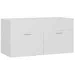 vidaXL Set mobilier de baie, alb, lemn prelucrat