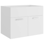 vidaXL Set mobilier de baie, alb, lemn prelucrat