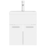 vidaXL Dulap cu chiuvetă încorporată, alb, lemn prelucrat