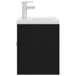 vidaXL Dulap cu chiuvetă încorporată, negru, lemn prelucrat