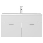 vidaXL Dulap cu chiuvetă încorporată, alb, lemn prelucrat