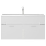 vidaXL Dulap cu chiuvetă încorporată, alb/stejar sonoma lemn prelucrat