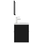 vidaXL Set mobilier de baie, negru, lemn prelucrat vidaXL Set mobilier de baie, negru, lemn prelucrat