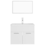 vidaXL Set mobilier de baie, alb, lemn prelucrat