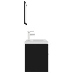 vidaXL Set mobilier de baie, negru, lemn prelucrat vidaXL Set mobilier de baie, negru, lemn prelucrat
