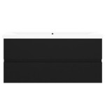 vidaXL Dulap cu chiuvetă încorporată, negru, lemn prelucrat