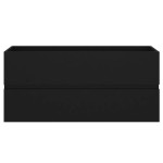 vidaXL Dulap cu chiuvetă încorporată, negru, lemn prelucrat