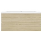 vidaXL Dulap cu chiuvetă încorporată, stejar sonoma, lemn prelucrat