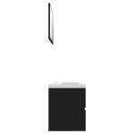 vidaXL Set mobilier de baie, negru, lemn prelucrat vidaXL Set mobilier de baie, negru, lemn prelucrat