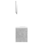 vidaXL Set mobilier de baie, gri beton, lemn prelucrat