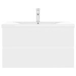 vidaXL Dulap cu chiuvetă încorporată, alb, lemn prelucrat