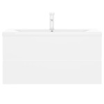 vidaXL Dulap cu chiuvetă încorporată, alb, lemn prelucrat