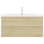 vidaXL Dulap cu chiuvetă încorporată, stejar sonoma, lemn prelucrat