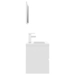 vidaXL Set mobilier de baie, alb, lemn prelucrat