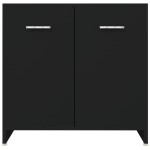 vidaXL Set mobilier de baie, 4 piese, negru