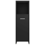 vidaXL Set mobilier de baie, 4 piese, negru
