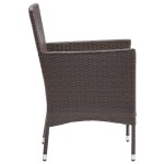 vidaXL Set mobilier de grădină, 3 piese, maro vidaXL Set mobilier de grădină, 3 piese, maro