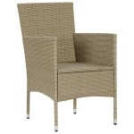 vidaXL Set mobilier de grădină, 3 piese, bej