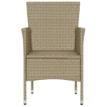 vidaXL Set mobilier de grădină, 3 piese, bej