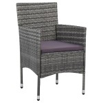 vidaXL Set mobilier de grădină, 3 piese, gri vidaXL Set mobilier de grădină, 3 piese, gri