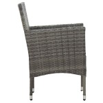 vidaXL Set mobilier de grădină, 3 piese, gri vidaXL Set mobilier de grădină, 3 piese, gri