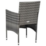 vidaXL Set mobilier de grădină, 3 piese, gri vidaXL Set mobilier de grădină, 3 piese, gri