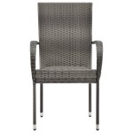 vidaXL Set mobilier de grădină, 3 piese, gri vidaXL Set mobilier de grădină, 3 piese, gri