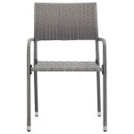 vidaXL Set mobilier de grădină, 3 piese, gri vidaXL Set mobilier de grădină, 3 piese, gri