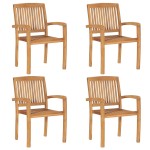 vidaXL Set mobilier de grădină, 5 piese, din lemn masiv de tec vidaXL Set mobilier de grădină, 5 piese, din lemn masiv de tec