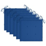 vidaXL Scaune grădină stivuibile cu perne, 6 buc, lemn masiv tec vidaXL Scaune grădină stivuibile cu perne, 6 buc, lemn masiv tec