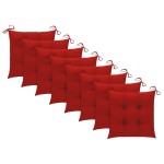 vidaXL Scaune grădină stivuibile cu perne, 8 buc, lemn masiv tec vidaXL Scaune grădină stivuibile cu perne, 8 buc, lemn masiv tec