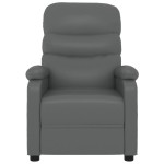 vidaXL Fotoliu rabatabil electric, gri, piele ecologică