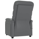 vidaXL Fotoliu rabatabil electric, gri, piele ecologică