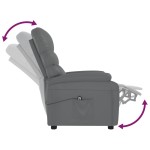 vidaXL Fotoliu rabatabil electric, gri, piele ecologică