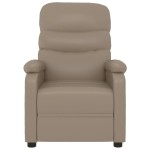 vidaXL Fotoliu rabatabil electric, cappuccino, piele ecologică