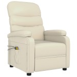 vidaXL Fotoliu de masaj electric, crem, piele ecologică vidaXL Fotoliu de masaj electric, crem, piele ecologică