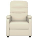 vidaXL Fotoliu de masaj electric, crem, piele ecologică vidaXL Fotoliu de masaj electric, crem, piele ecologică