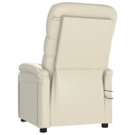 vidaXL Fotoliu de masaj electric, crem, piele ecologică vidaXL Fotoliu de masaj electric, crem, piele ecologică