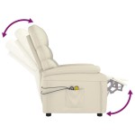 vidaXL Fotoliu de masaj electric, crem, piele ecologică vidaXL Fotoliu de masaj electric, crem, piele ecologică