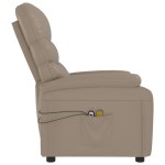 vidaXL Fotoliu de masaj electric, cappuccino, piele ecologică